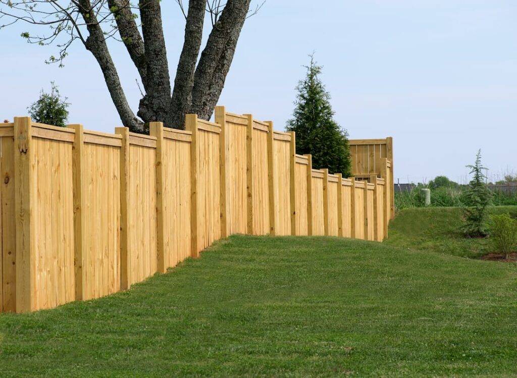 Timber Fence Panels On Uneven Ground