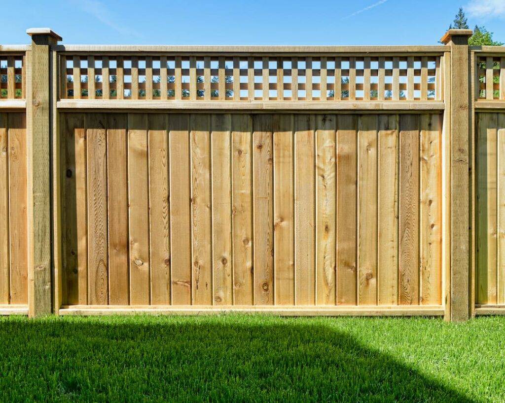 Timber Fence Panels With Trellice